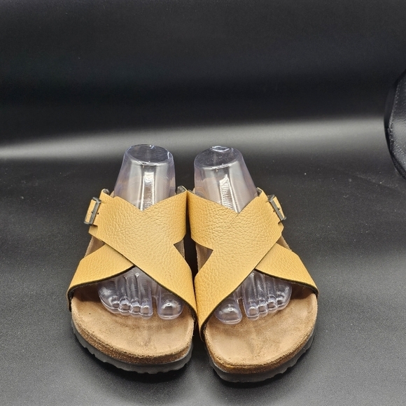 Birkenstock Birki's Dijon Crisscross Slide Sandals - Picture 6 of 10